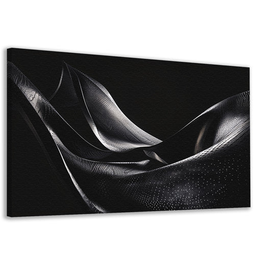 Abstracte golvende vormen in monochrome tinten  canvas