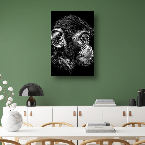 Jonge Aap Met Doordringende Blik poster