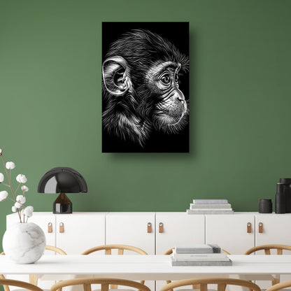 Jonge Aap Met Doordringende Blik poster