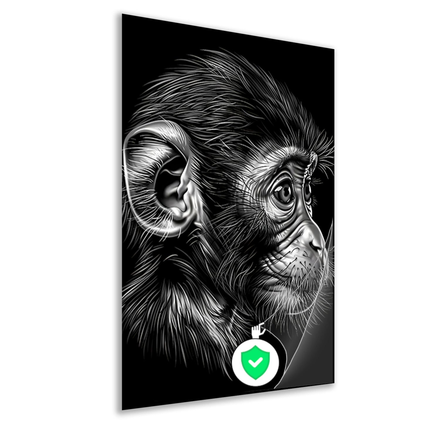 Jonge Aap Met Doordringende Blik poster