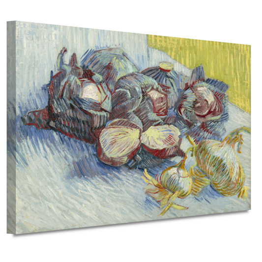 Rode kool en uien - Vincent van Gogh canvas