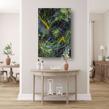 Abstracte Explosie van Kleur en Licht acrylglas
