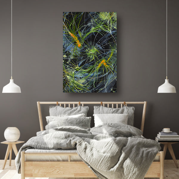 Abstracte Explosie van Kleur en Licht acrylglas
