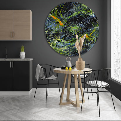 Abstracte Explosie van Kleur en Licht forex muurcirkel