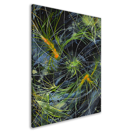 Abstracte Explosie van Kleur en Licht canvas