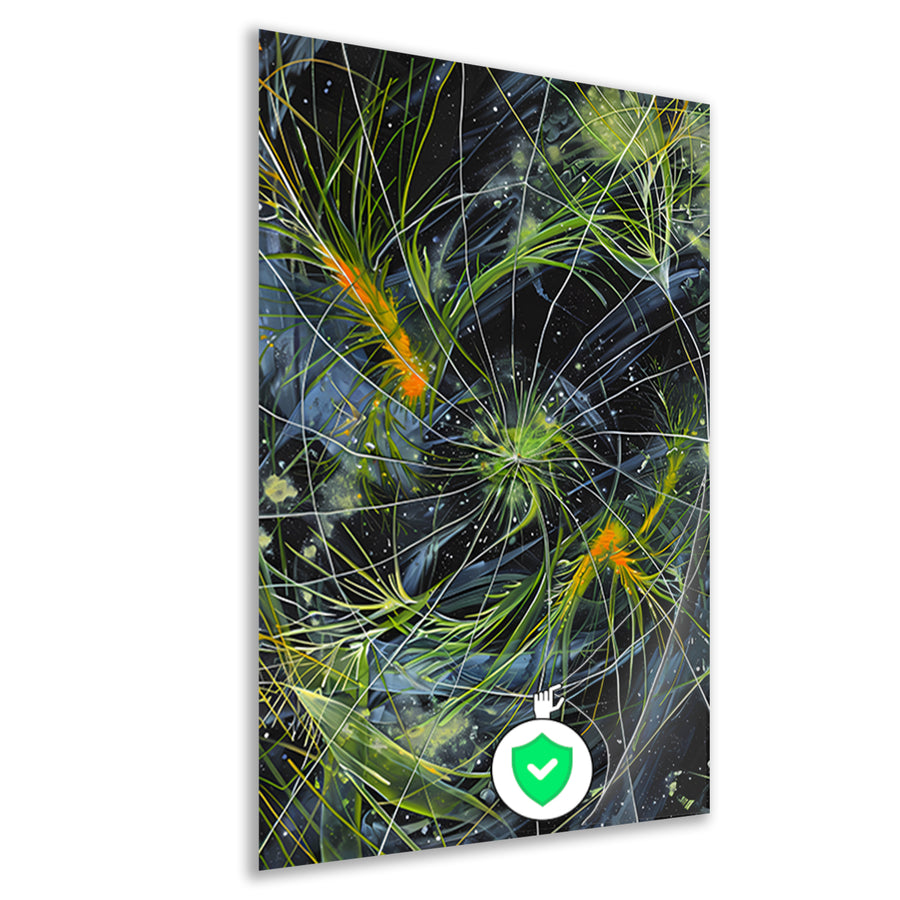 Abstracte Explosie van Kleur en Licht poster