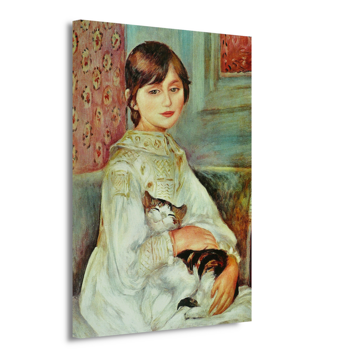 Julie Manet met kat - Pierre-Auguste Renoir canvas