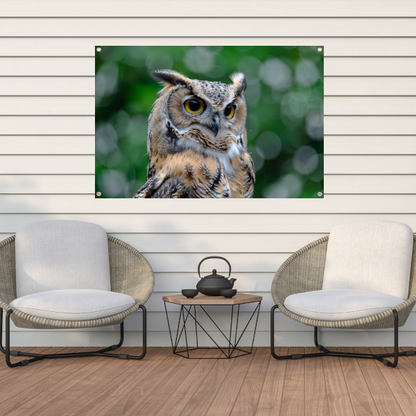 De Majestueuze Blik van een Uil tuinposter