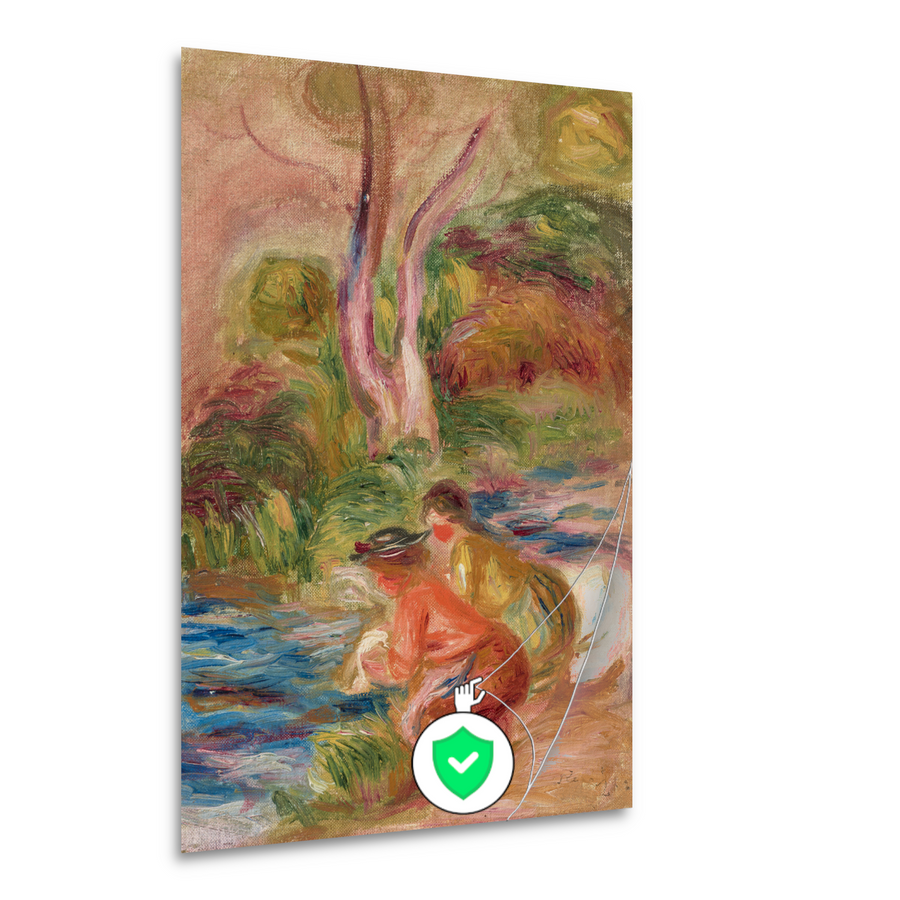 De wassers - Pierre-Auguste Renoir poster