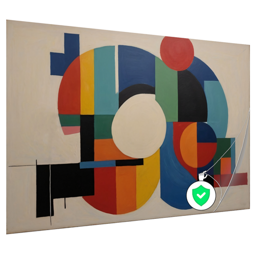 Geometrische Dans van Vorm en Kleur poster