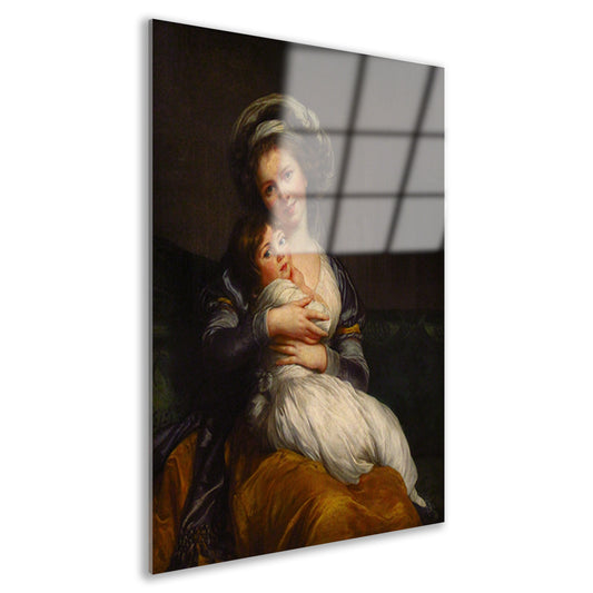 Zelfportret met haar dochter - Élisabeth Louise Vigée Le Brun Acrylglas