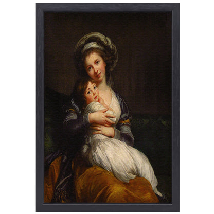 Zelfportret met haar dochter - Élisabeth Louise Vigée Le Brun canvas met baklijst