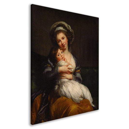Zelfportret met haar dochter - Élisabeth Louise Vigée Le Brun canvas