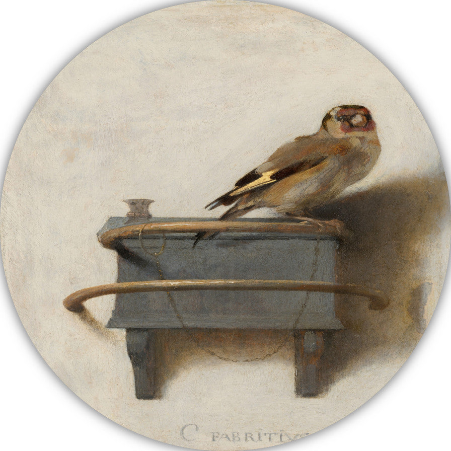 Het Puttertje - Carel Fabritius aluminium muurcirkel