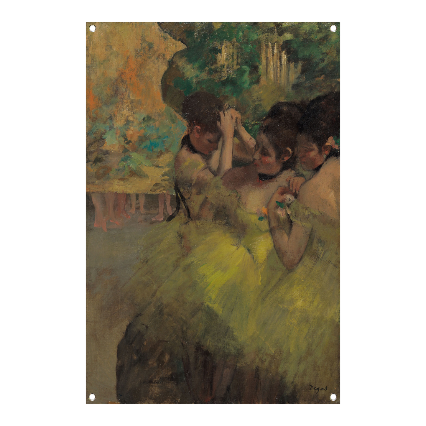 Dansers in Geel - Edgar Degas tuinposter