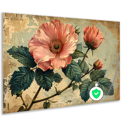 Aquarel Bloemstilleven met Roze Roos poster