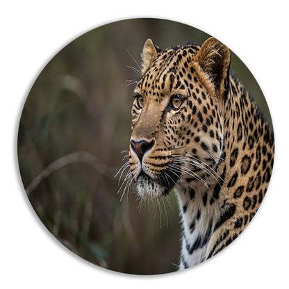 Prachtige close-up van een wilde luipaard forex muurcirkel