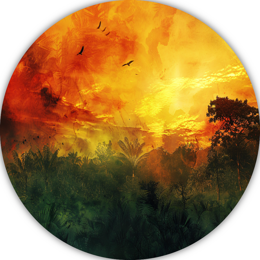Junglezon in impressionistische stijl forex muurcirkel