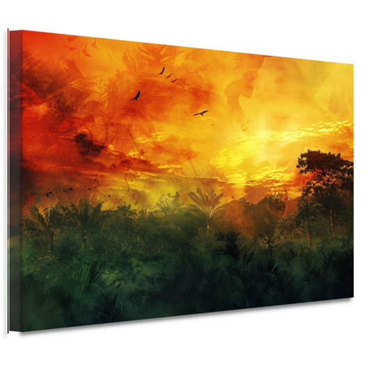 Junglezon in impressionistische stijl canvas