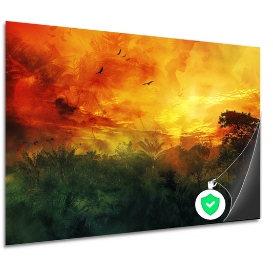 Junglezon in impressionistische stijl poster
