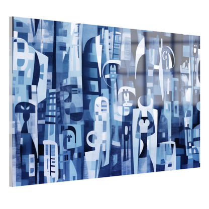 Blauwe Tinten van de Stedelijke Melodie acrylglas