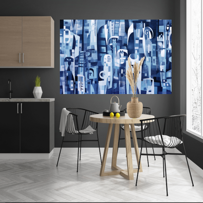 Blauwe Tinten van de Stedelijke Melodie poster