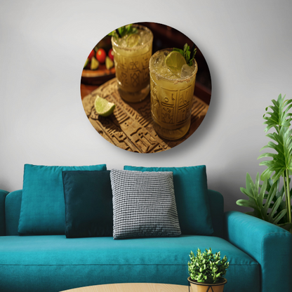 Minimalistische Stilleven met Drankjes forex muurcirkel