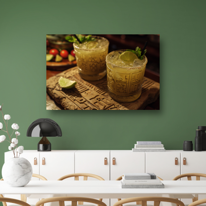 Minimalistische Stilleven met Drankjes canvas