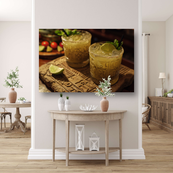 Minimalistische Stilleven met Drankjes canvas