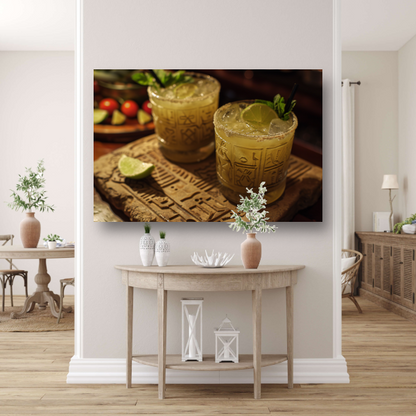 Minimalistische Stilleven met Drankjes canvas