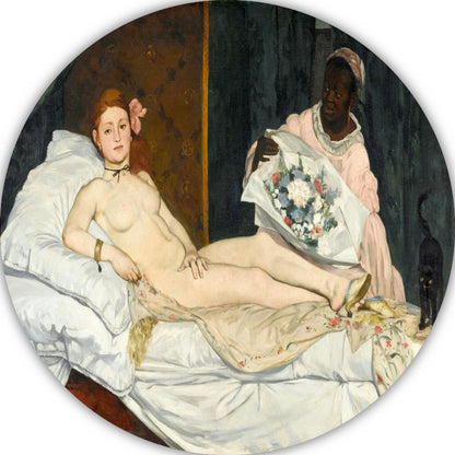 Olympia - Édouard Manet aluminium muurcirkel