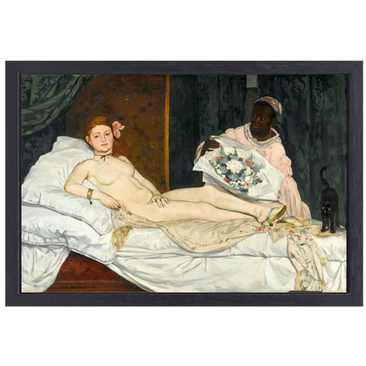 Olympia - Édouard Manet canvas met baklijst