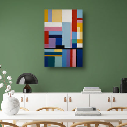 Abstracte Dans van Geometrie en Kleur poster