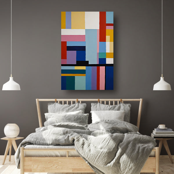 Abstracte Dans van Geometrie en Kleur poster