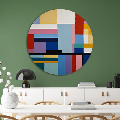 Abstracte Dans van Geometrie en Kleur forex muurcirkel