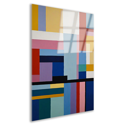 Abstracte Dans van Geometrie en Kleur acrylglas