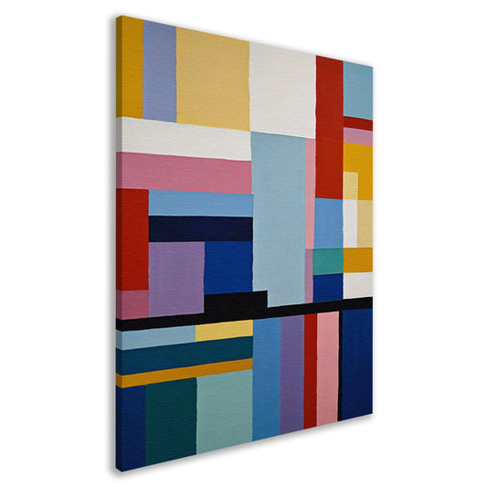 Abstracte Dans van Geometrie en Kleur canvas