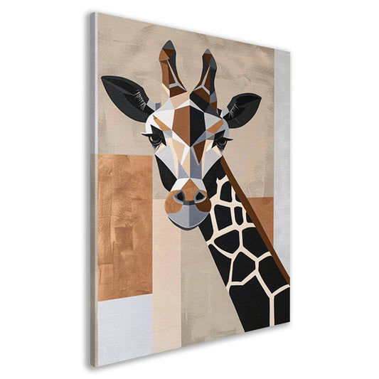 Geometrische giraffe in minimalistische stijl canvas