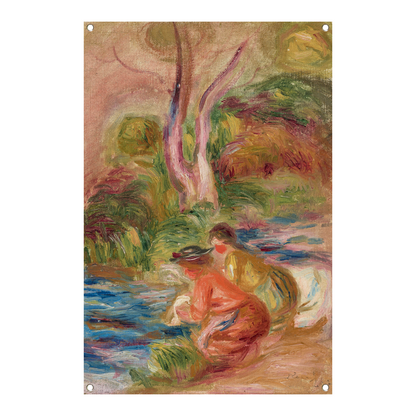 De wassers - Pierre-Auguste Renoir tuinposter