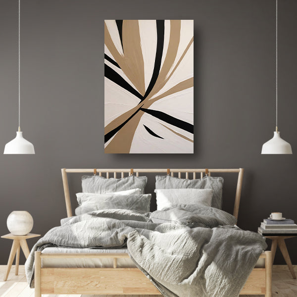 Monochrome Abstractie van Dynamiek en Contrast poster
