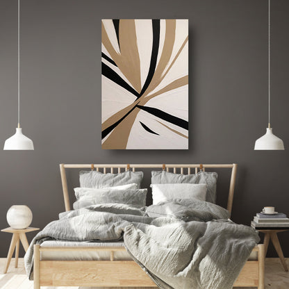 Monochrome Abstractie van Dynamiek en Contrast poster