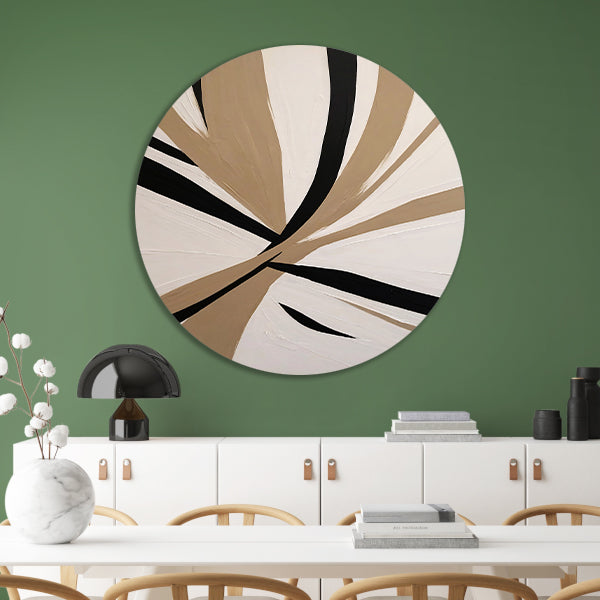 Monochrome Abstractie van Dynamiek en Contrast forex muurcirkel
