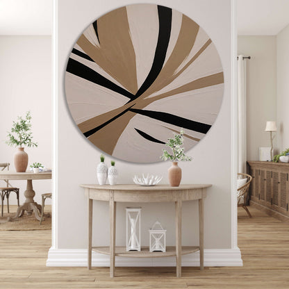 Monochrome Abstractie van Dynamiek en Contrast forex muurcirkel