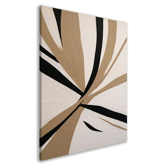 Monochrome Abstractie van Dynamiek en Contrast canvas