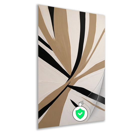 Monochrome Abstractie van Dynamiek en Contrast poster
