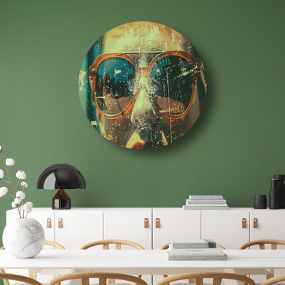 Abstracte compositie met dynamische kleuren forex muurcirkel