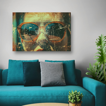 Abstracte compositie met dynamische kleuren poster
