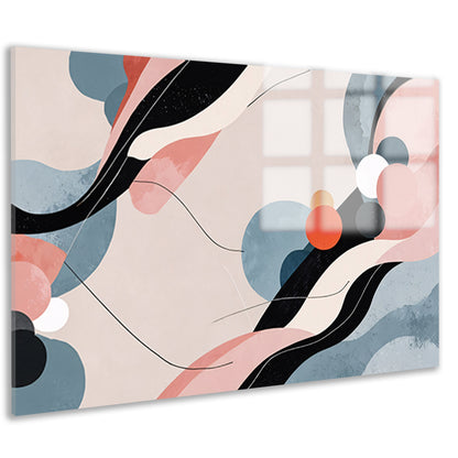Abstract schilderij in Japandi stijl acrylglas