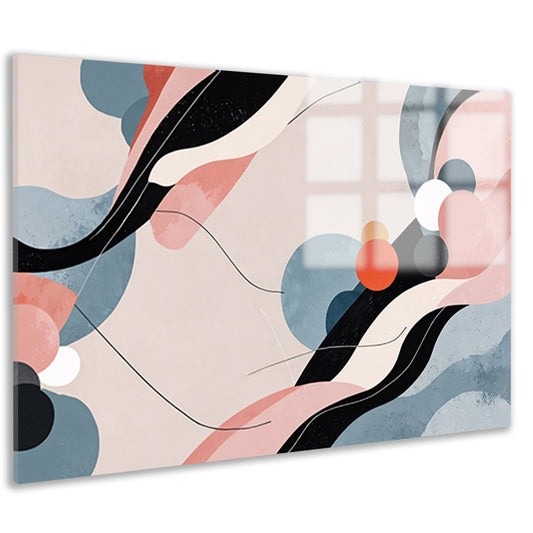 Abstract schilderij in Japandi stijl acrylglas