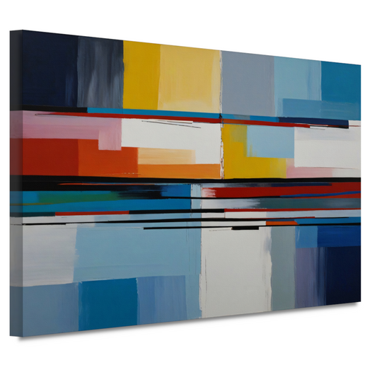 Abstracte Rivier van Kleur in Moderne Stijl canvas